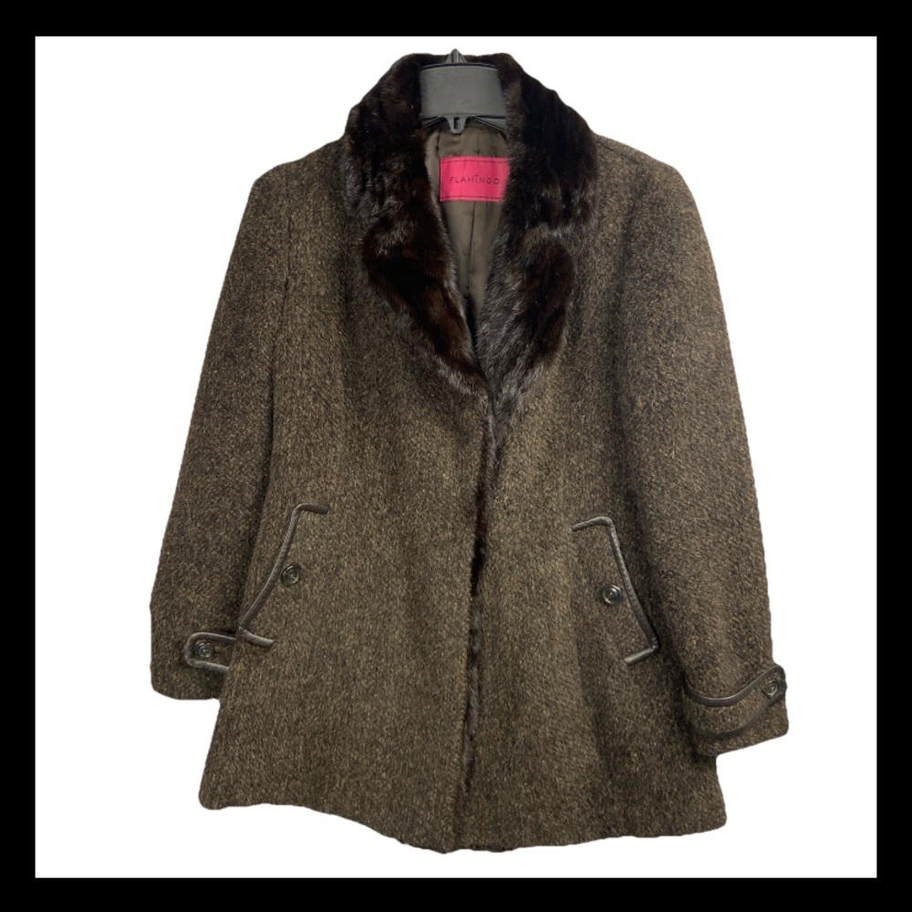 Flamingo Incalpaca TPX Suri Alpaca Wool Fur Coat Jacket Women’s Small Italy